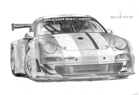 My Porsche 911 GT3 RSR Drawing, This is my 2nd attempt in drawing cars ...