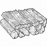 Wood Fire Logs Coloring Pages sketch template