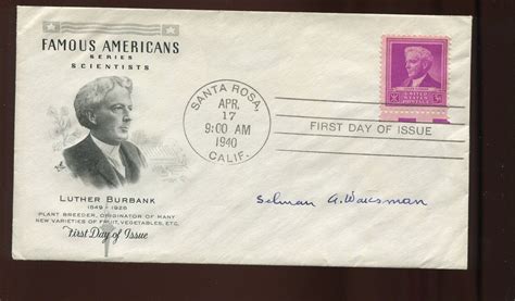 Selman Waksman Nobel Prize Medicine for TB Streptomycin ABX Signed Cover Lv1935 | United States ...