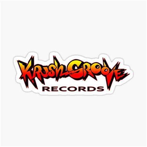 "Krush Groove Records" Sticker for Sale by sinistergrynn | Redbubble