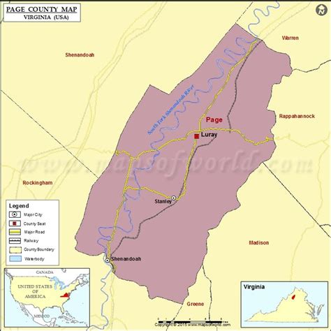 Page County Map, Virginia | County map, Luray, Virginia