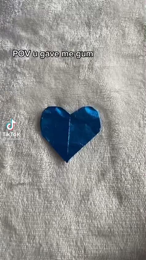 Heart gum wrapper | Heart crafts, Heart template, Easy paper crafts