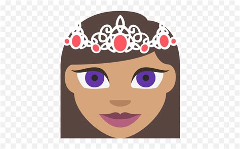 Princess Medium Skin Tone Emoji Emoticon Vector Icon - Beauty And The Beast Guess The Movie ...