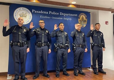 Pasadena Police Department Swears in Five New Officers – Pasadena Now