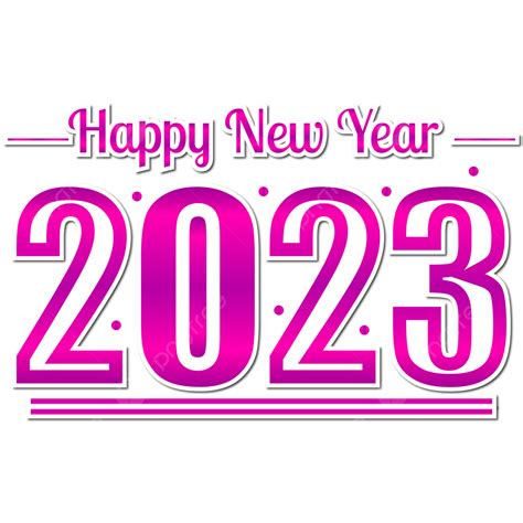 Happy New Year 2023, Happy New Yea, 2023, Art Fonts 2023 PNG and Vector with Transparent ...
