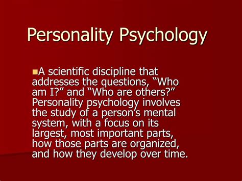 PPT - Psychology of Personality PowerPoint Presentation, free download - ID:6759803