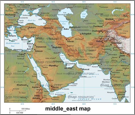 Middle East Map - Middle East • mappery