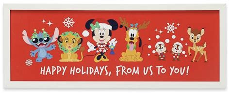 happy holidays disney characters sign - AllEars.Net