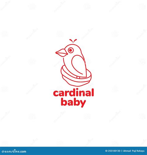 Cardinal Bird Nest Logo Design Stock Vector - Illustration of element ...