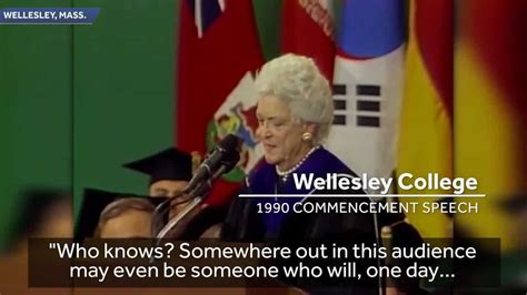 Look back: Barbara Bush's controversial Wellesley College speech