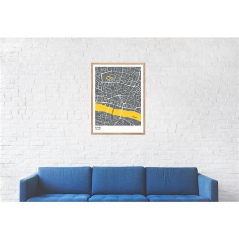 Bank London Map Art Print Many Colours 350gsm Art Quality - Etsy