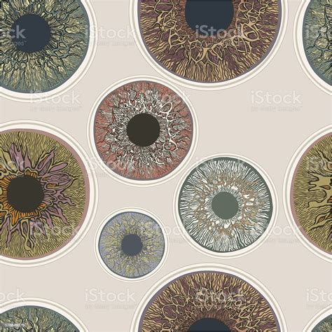 Iris Seamless Pattern V10 Stock Illustration - Download Image Now - Eye ...