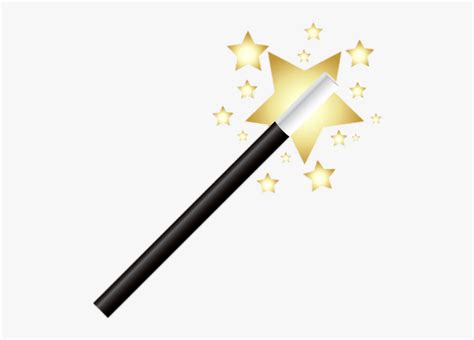 Magician"s Wand - Transparent Magic Wand Emoji , Free Transparent Clipart - ClipartKey