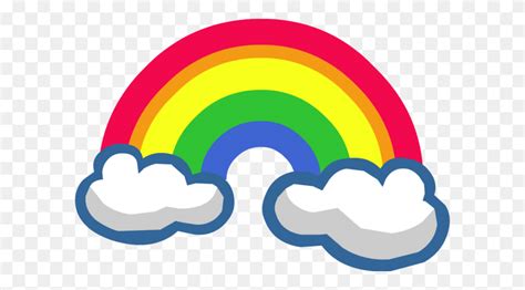 Cloud Clip Art Cute - Rainbow Cloud Clipart - FlyClipart