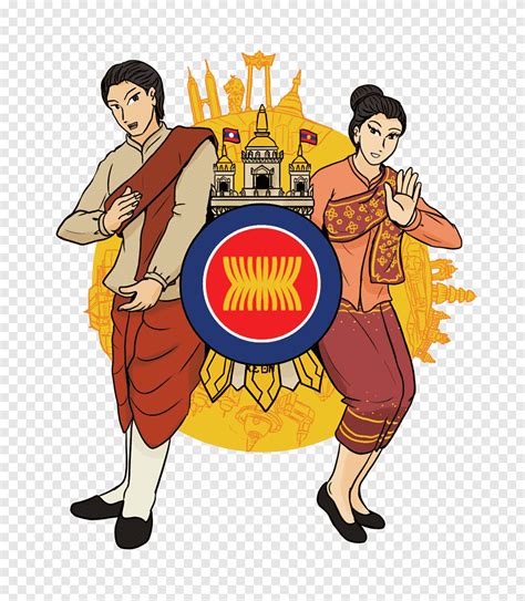 Laos Cartoon Caricature Lao people, ASEAN, food, cartoon png | PNGEgg