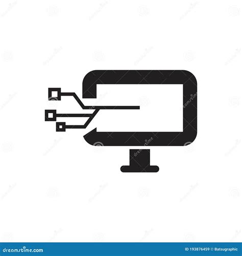 Computer Science Vector Icon Logo Design Stock Vector - Illustration of computer, element: 193876459