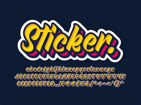 Hipster Font For Sticker And T-shirt Design 555493 Vector Art at Vecteezy