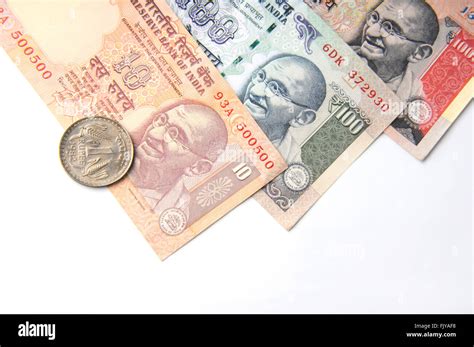 Indian currency notes and coin Stock Photo - Alamy