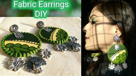 Trendy Fabric Earrings |Handmade Jewelry | DIY - YouTube