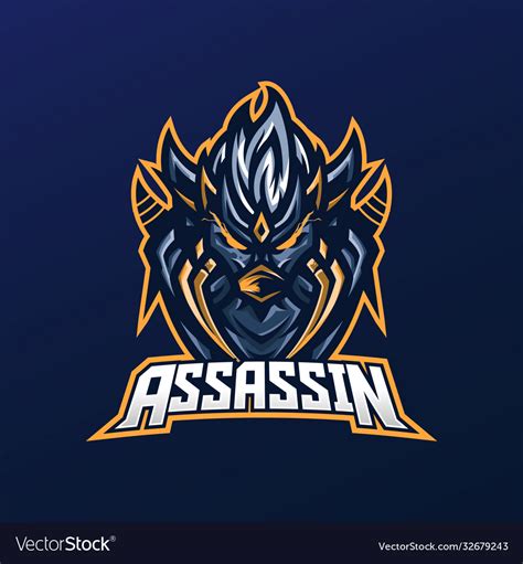 Assassin mascot logo Royalty Free Vector Image