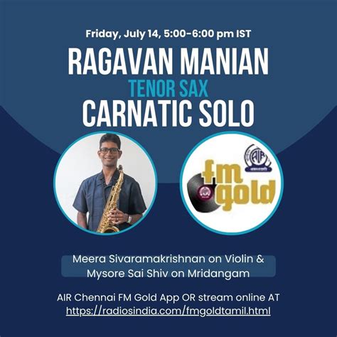 ‎Live at AIR Chennai by Ragavan Manian on Apple Music