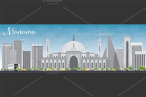 Manama City skyline | Pre-Designed Photoshop Graphics ~ Creative Market