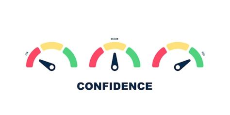 Premium Vector | Confidence level scale simple illustration