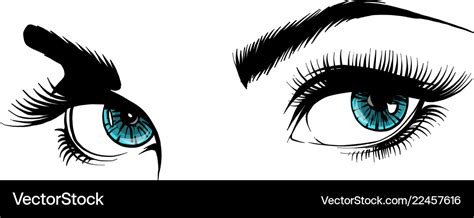 Beautiful women eyes with make Royalty Free Vector Image