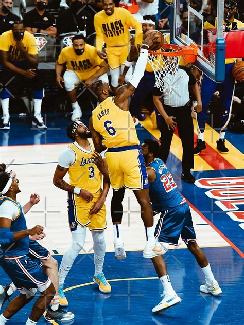 "LeBron James 6 Posterized Dunk" Poster for Sale by MaricelaPadron | Redbubble