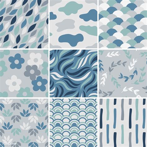 Download premium vector of Collection of simple pattern vectors ...