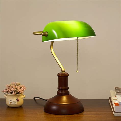 Retro Bankers Lamp Green Desk Lamp Study Office Traditional Lighting ...