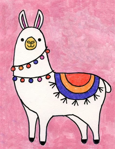 How to Draw a Llama · Art Projects for Kids | Art lessons for kids, Kids art projects, Llama arts