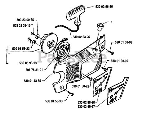 Husqvarna 36 - Husqvarna Chainsaw (1991-06) Starter Assembly Parts Lookup with Diagrams | PartsTree