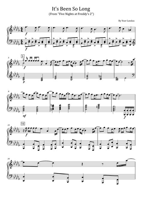 It's Been So Long (arr. poon) Sheet Music | Yoav Landau | Piano Solo