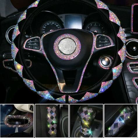 Universal Sparkle Luxury Steering Wheel Cover Shiny Rhinestone Car Accessories | eBay