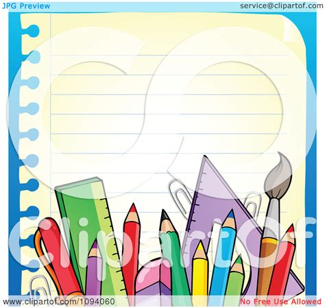 school supplies clipart border - Clipground