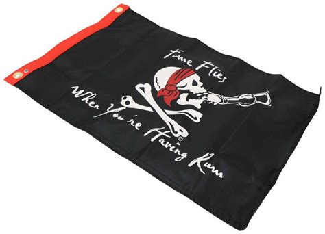 Taylor Made Pirate Boat Flag - Time Flies When You're Having Rum - 12" x 18" - Nylon Taylor Made ...