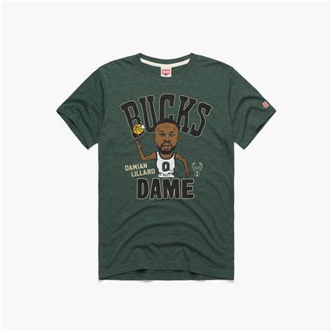 Milwaukee Bucks Damian Lillard Dame | Men's NBA Player T-Shirt – HOMAGE