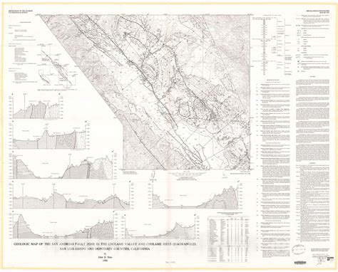 Map : Geologic map of the San Andreas fault zone in the Cholame Valley and Cholame Hills ...