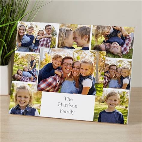 Printed Photo Collage Personalized Family 4x6 Tabletop Frame - Horizontal