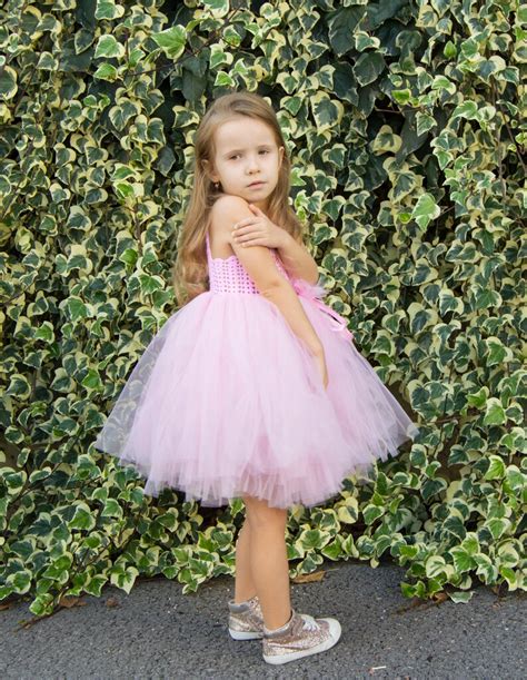 Light Pink Tutu Dress With Lacy Stretch Crochet Bodice. Tulle - Etsy