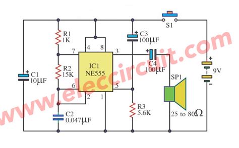 4 ideas of simple door buzzer circuit diagram | ElecCircuit.com