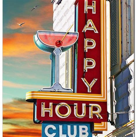 Happy Hour Club Vintage Sign - Etsy