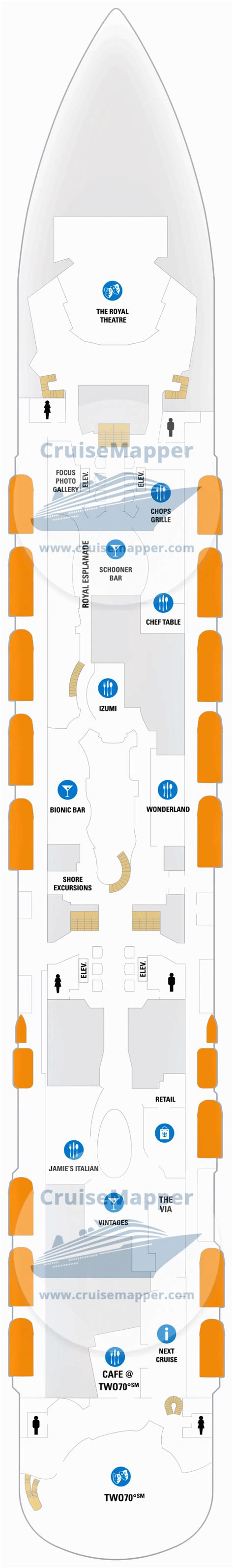 Spectrum Of The Seas deck 5 plan | CruiseMapper