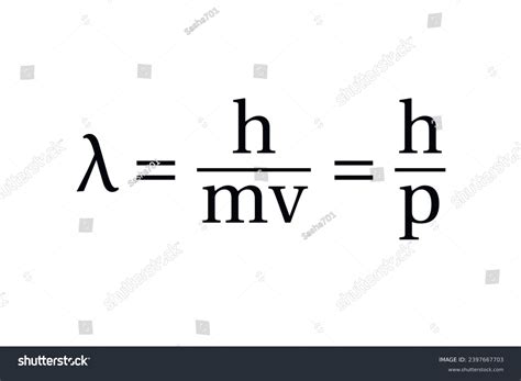 De Broglie Wavelength Formula On White Stock Vector (Royalty Free ...