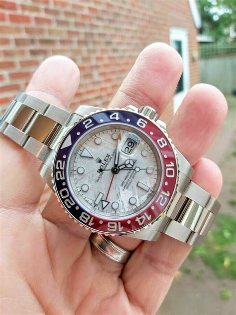 Rolex GMT Master II 126719BLRO, White Gold Meteorite Dial - 2020