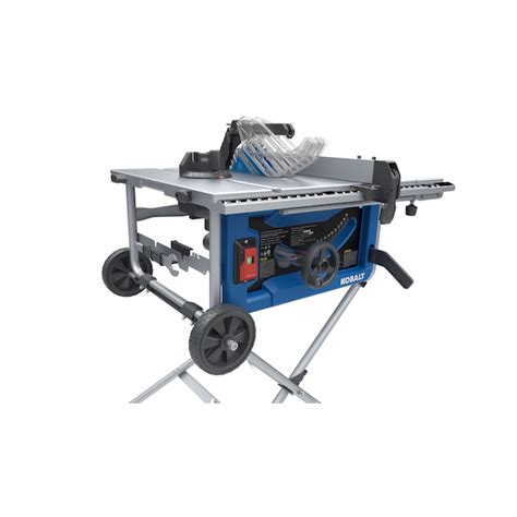 Kobalt 10-in 15-Amp 120-Volt Corded Portable Jobsite Table Saw with Folding Stand TS10302 at ...