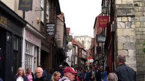 little street in Shambles market, York, England, UK 3744104 Stock Video at Vecteezy