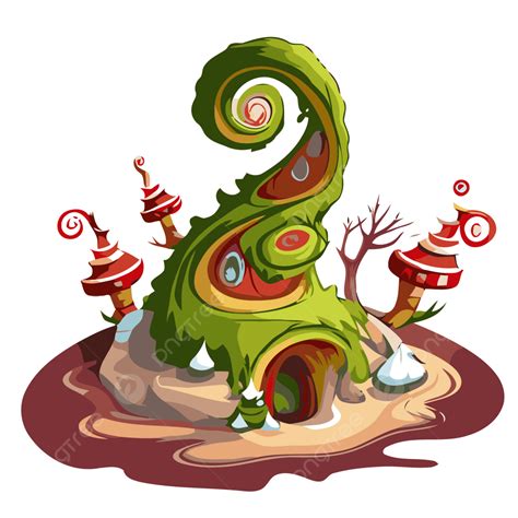 Whoville Christmas Vector, Sticker Clipart An Illustration Of An Earthy ...