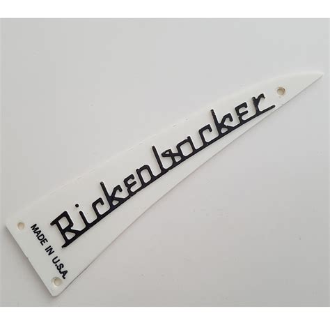 Genuine Rickenbacker White Truss Rod Cover - Raised letter type - 12 string guitars - For ...